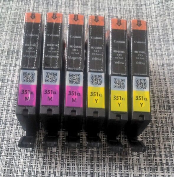 【大容量タイプ】 純正 BCI-351XL M Y 6本 キヤノン Canon 純正インクカートリッジ BCI-351XL