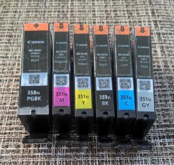 増量 Canon BCI-350XL BCI-351XL 6本 6個 純正インク BCI-351XL+350XL キヤノン