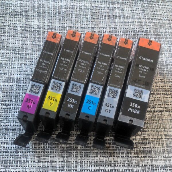 増量 Canon BCI-350XL BCI-351XL 6本 6個 純正インク BCI-351XL+350XL キヤノン