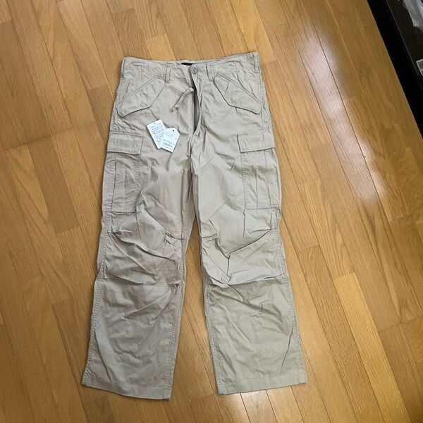 裾上げ済み (73〜74cm) AVIREX LIGHT COTTON FATIGUE PANTS タン色 Lサイズ