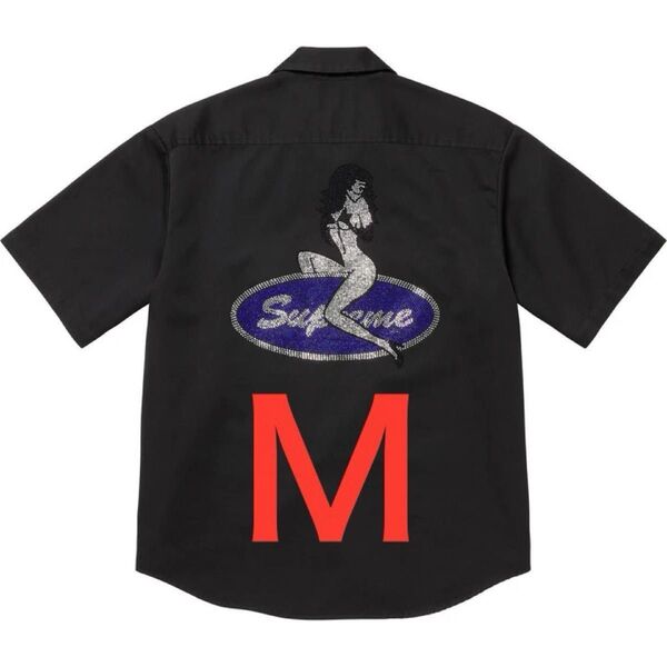 Supreme Rhinestone Pin Up S/S Work Shirt シュプリーム