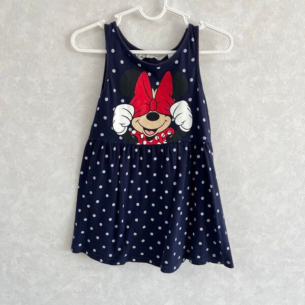 92㎝ H&M ミニーちゃん タンクトップ ワンピース ノースリーブ 夏 女の子