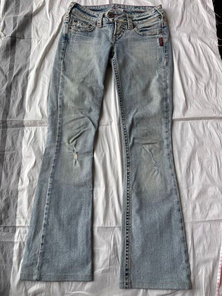 シルバージーンズ ダメージ加工品 ブーツカットデニム 24/33インチ