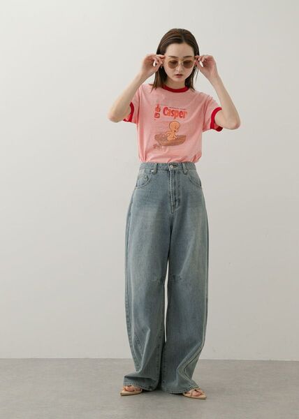 『別注』Casper×SENSE OF PLACE/リンガーTシャツ