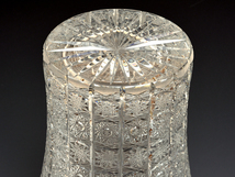 ボヘミア Bohemian Glass クリスタルガラス フラワーベース PBO24％ 花器 花生 花瓶 硝子 ガラス工芸 西洋美術 現代工芸　b8342o_画像6