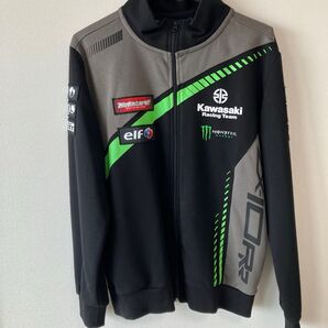 Kawasaki MSS カワサキ メンズフリースレーシングジャケット 大きめMサイズ カワサキカラー