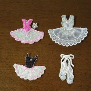 バレエの刺繍アップリケ アイロン チュチュ トゥシューズ