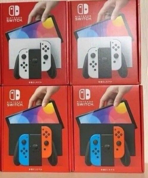 値下げ不可 新品未使用未開封switch EL ネオン/ホワイト それぞれ2台