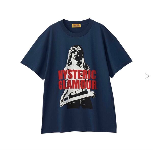 ヒステリックグラマー LIGHT MY FIRE オーバーサイズTシャツ ネイビー HYSTERIC GLAMOUR