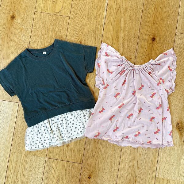【285】 半袖 Tシャツ カットソー トップス ワンピース 女の子 子供服