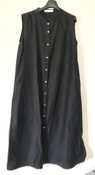 URBAN RESEARCHコットンシルクギャザーロング ノースリーブワンピース