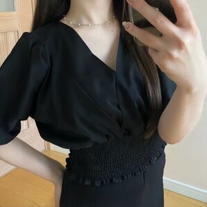 GRL シャツ オフィス ブラウス トップス きれいめ オフィスカジュアル ウエスト細見え ショート丈