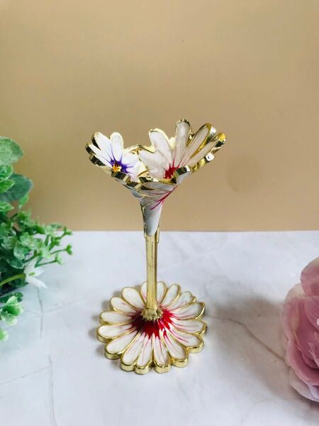 赤 青紫 お花 天然石 スフィア 台座 きれい インテリア雑貨 フリーフォーム 原石 かわいい 大きいほう