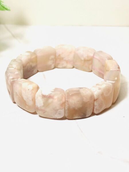 ① 桜瑪瑙 バングル チェリーブロッサムアゲート バングル 内径 15cm