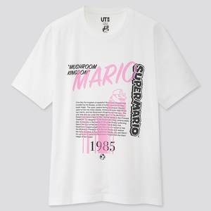 UNIQLO スーパーマリオ 35周年 ピンクロゴ 半袖Tシャツ 3XL ホワイト ユニクロ★新品未使用
