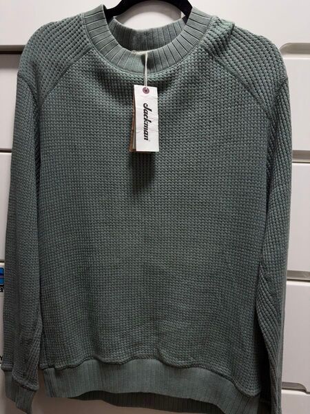 【未使用】ジャックマン JackmanWaffle Midneck ワッフルミッドネック セーター Lサイズ クルーネック L