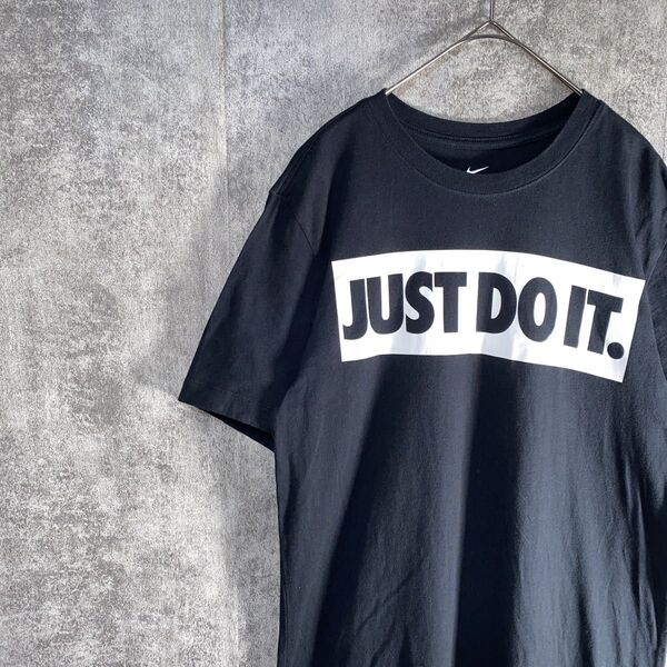 【NIKE ナイキ】JUST DO IT プリントTシャツ 半袖Tシャツ ブラック Tシャツ ユニセックス メンズトップス