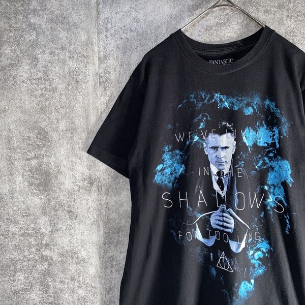 ファンタスティックビースト ムービーティー プリントTシャツ 半袖 ブラック S Tシャツ 古着 プリント