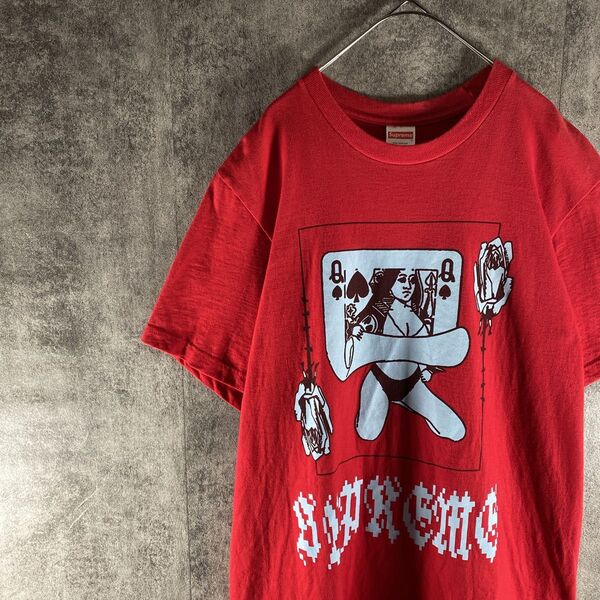 【SUPREME シュプリーム 】【入手困難】ビッグロゴ トランプ柄 Tシャツ 希少デザイン 人気 半袖Tシャツ 古着 ストリート