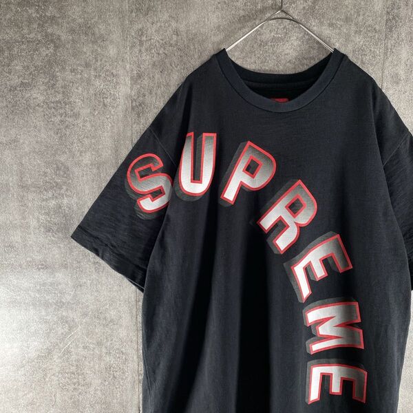 【入手困難】【SUPREME シュプリーム 】ビッグロゴ アーチロゴ 人気モデル L 半袖Tシャツ Tシャツ ストリート系 黒