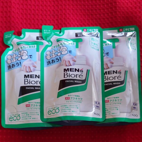 メンズビオレ 泡タイプ薬用アクネケア洗顔 つめかえ用 130ml