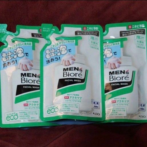 メンズビオレ 泡タイプ薬用アクネケア洗顔 つめかえ用 130ml