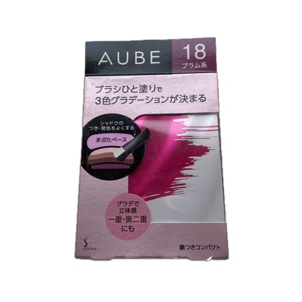 AUBE オーブ ブラシひと塗りシャドウN 4.5g (18 プラム系)1個