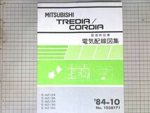 ■三菱自動車 ミツビシ TREDIA CORDIA E-A212A.A213A.A215A.A213G.A215G 整備解説書 電気配線図集　1984-10 トレディア　コルディア_画像1