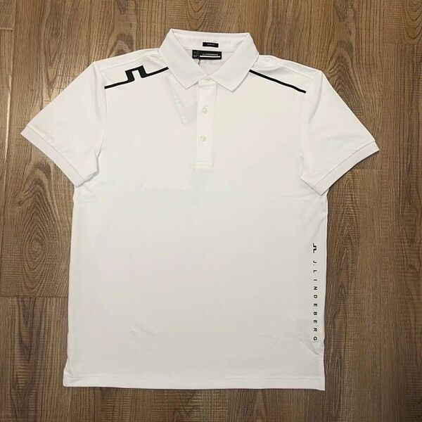 新品 J.LINDEBERG ゴルフ 半袖ポロシャツ ホワイト M メンズ 春夏 ジェイリンドバーグ