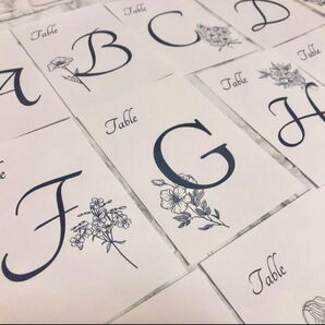 結婚式テーブルナンバーカード