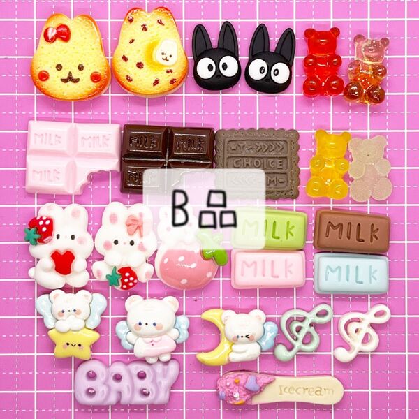 No.3766 【B品】 デコパーツ プラパーツ アソート