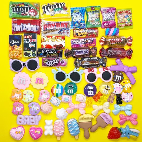 No.3774 デコパーツ アソート プラパーツ お菓子パッケージ 大量