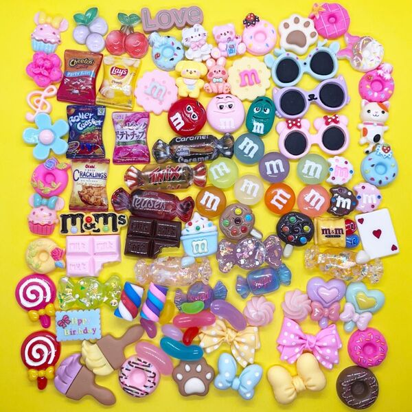 No.3776 デコパーツ アソート プラパーツ お菓子パッケージ 大量