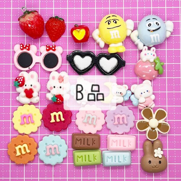 No.3787 【B品】 デコパーツ プラパーツ アソート