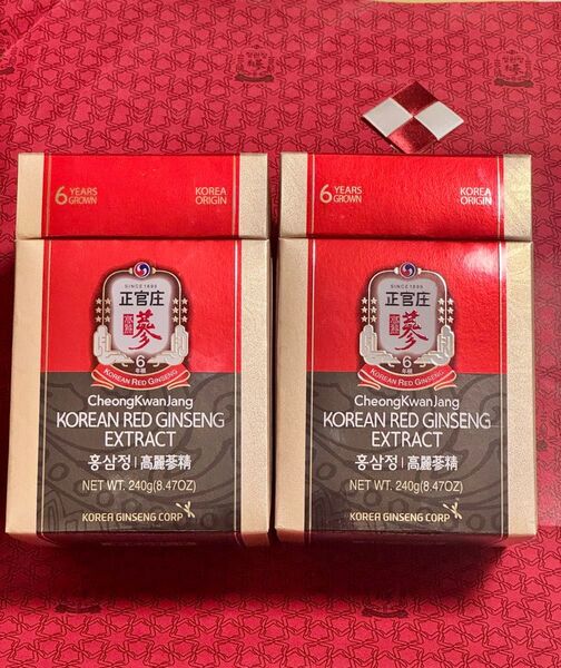 新品 未開封正官庄高麗人参エキス 紅参精240g x2箱