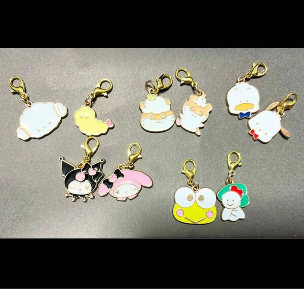 10個組 チャーム サンリオ マイメロ クロミ ペックル ポチャッコ けろっぴ てるてる コロコロクリリン チビクリ こぎみゅん