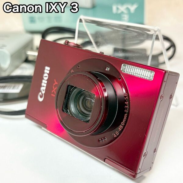 Canon キャノン IXY 3 レッド デジカメ レトロ 希少 箱付き コンパクトデジタルカメラ