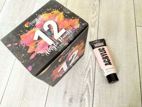 Zenacolor アクリル絵の具12色セット 120ml×12本 未使用 +おまけ1本付き