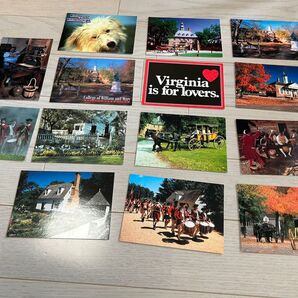 ポストカード アメリカ バージニア州 ウィリアムズバーグ観光地 14枚セット | Williamsburg, Virginia