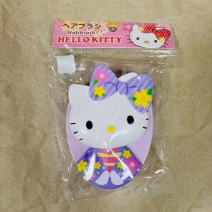 【未開封品】サンリオ ハローキティ ヘアブラシ ダイカット ブラシ 和柄 コーム 桜 キティ HELLO KITTY グッズ