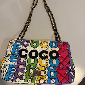 ショルダーバッグ COCO柄 チェーンバッグ カラフル