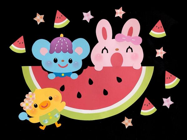 「大きなスイカ」壁面飾り 夏 7月 8月 保育