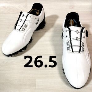 【MIZUNO】ミズノ ジェネム ボア スパイク ゴルフシューズ 26.5 白