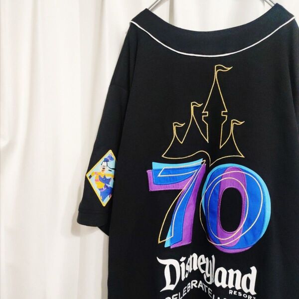 ロサンゼルス カリフォルニア ディズニーランド70周年限定商品 アニバーサリーベースボールシャツ XXXL 3XL