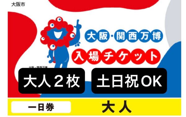 大阪万博 入場券 1日 土日祝可 大人 ペア 入場チケット 一日券 万博