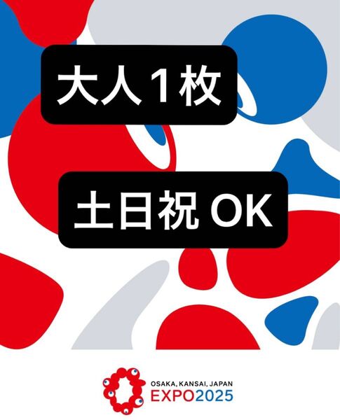 【大阪関西万博 1日入場】EXPO2025 万博チケット 入場チケット 一日券