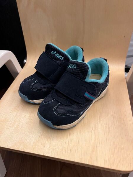 14.5㎝ ASICS ベビーシューズ ネイビー