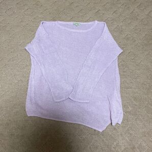 PetitHonfleur薄紫色 サマーニット