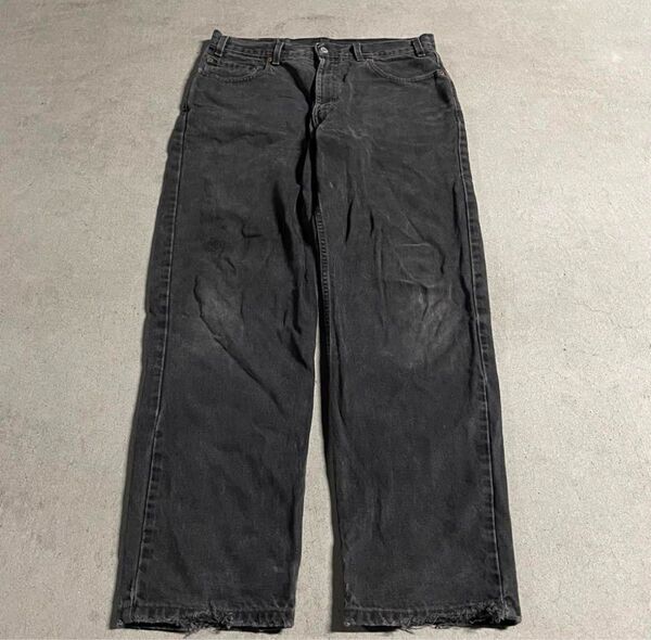 90s vintage Levi's 550 wide black denim デニム 古着 リーバイス