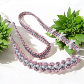 カラー変更可能 パラコード スマホストラップ スマホショルダーストラップ リボン付き